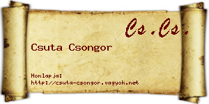 Csuta Csongor névjegykártya