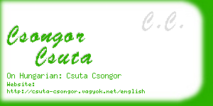 csongor csuta business card
